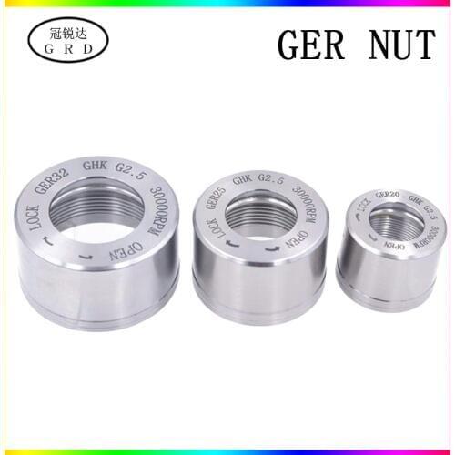 1pcs GER collet chuck GER11 GER16 GER20 GER25 GER32 collet nut for clamping cnc milling turning collet chucks