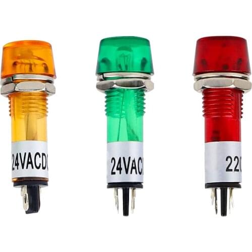 1PCS Xd10-3 indicator light signal light hole diameter 10mm power supply small signal indicator light 12v24v2v