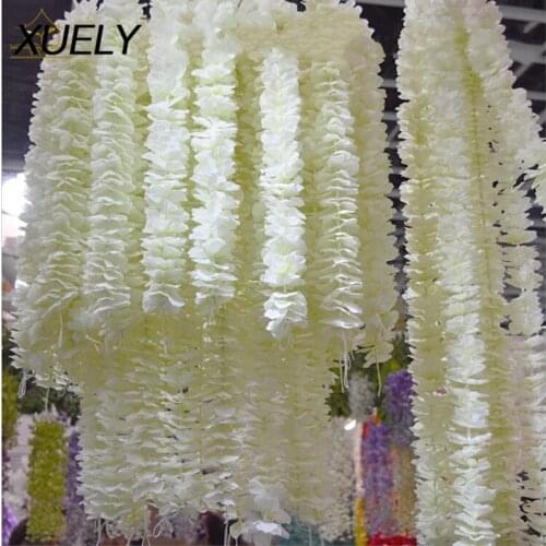 10pcs 90CM 2M Silk wisteria cattley artificial flower simulation Hydrangea vine wedding decoration for home party garden decor