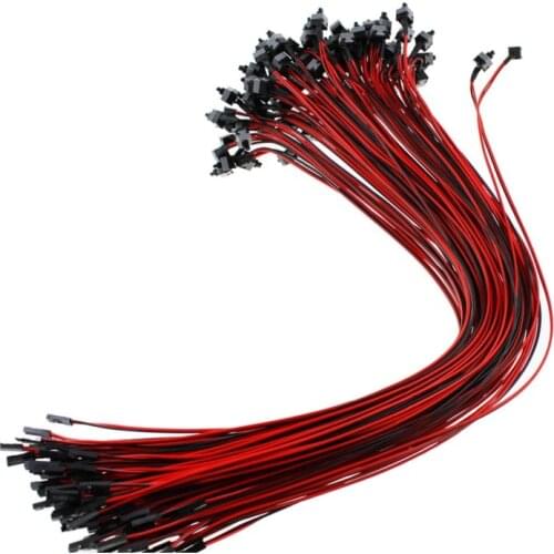 100pcs Desktop Computer PC Motherboard On / Off Button Power Line Cable Wholesale