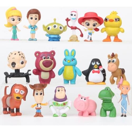 17pcs/set 3-5CM Movie Cartoon Toy Story Character woody Figure Model Toys