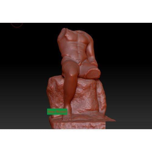 3D model stl format, 3D solid model rotation sculpture for cnc machine Damaged statues