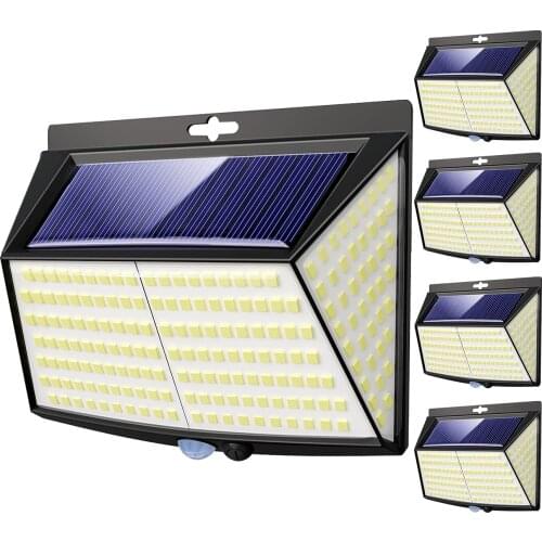 4 Pack Solar Lights Outdoor,Wall Lights,3 Modes/228LED Security Lights Wireless Waterproof Outdoor Lights for Front