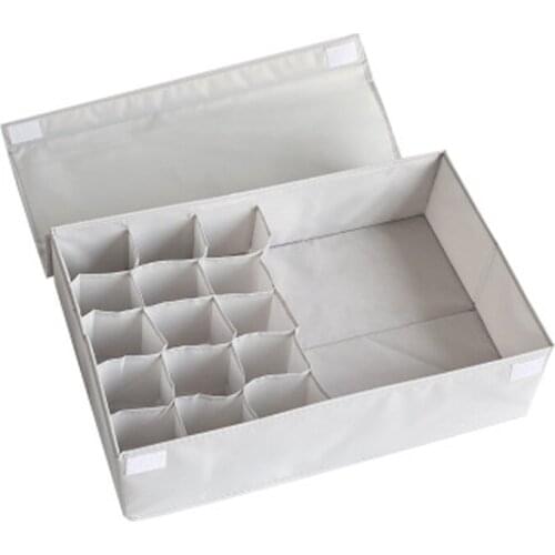 5PCS / LOT Foldable Lidded Divide Drawer Underwear Socks Oxford Fabric Storage Box Ties Socks Shorts Bra Organizador