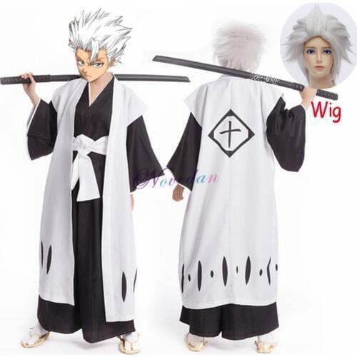 Anime BLEACH Toshiro Hitsugaya Toushirou Aizen Sousuke Kyoraku Shunsui Cosplay Costume Death Divisi 10th Captain Die Pa Kimono