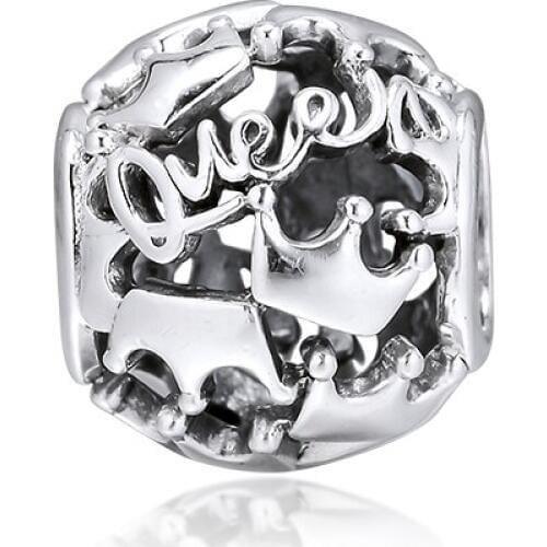Fits Pandora Bracelet Authentic 925 Sterling Silver Queen & Regal Crowns Charm Silver Beads for Women Jewelry DIY Making kralen