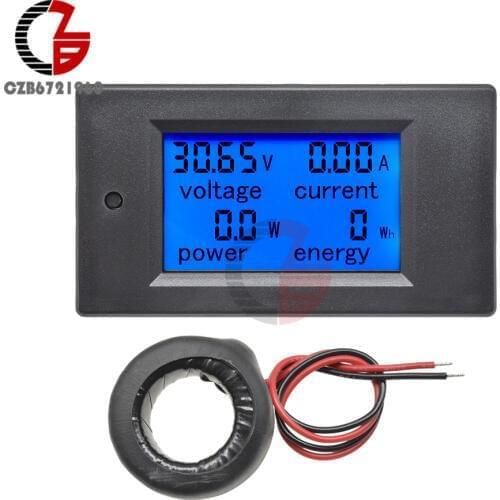 AC 80-260V 0-100A Digital Voltmeter Ammeter Power Energy Tester 110V 220V Current Voltage Meter Power Wattmeter Adapter Supply