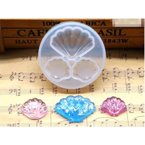 1 piece Shell Shape Epoxy Silicone Molds DIY Pendant Jewelry tools Equipments Resin Casting Mould Craft Tool with hole