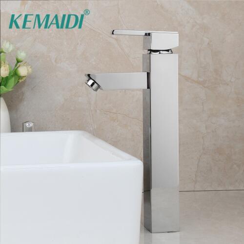 KEMAIDI Kitchen Ceramic Valve Bathroom Deluxe Tap Countertop Taps Hot & Cold Water Mixer Bathroom Basin Sink Faucet