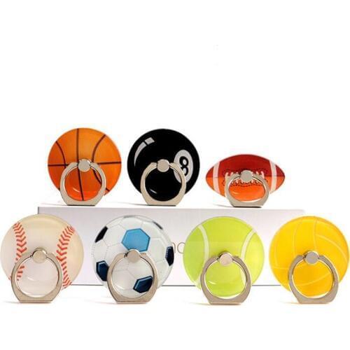 UVR Football Basketball Tennis Finger Ring Smartphone Stand Holder Phone Holder Stand For iPhone Xiaomi Acrylic All SmartPhone