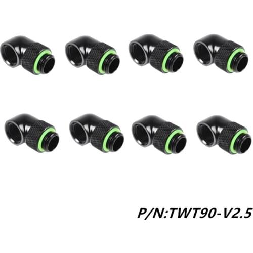 8PCS water-cooled trolley G1/4 joint black/silver/white/gold 90 degree swivel elbow TWT90-v2.5