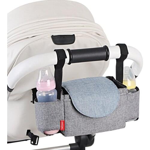 Multifunctional Baby Carriage Bag Storage Bag Feeding Bottle Water Cup Storage Large Capacity and Portable