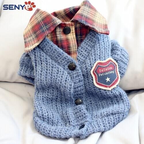 Gentle Warm Dog Clothes Knitted Pet Dogs Sweater Dog Winter Clothes Soft Pets Clothing For Small Dogs Chihuahua Puppy Sweatshirt