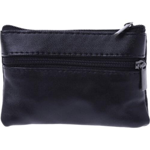 Soft Men Women Card Coin Key Holder Zip Leather Wallet Pouch Bag Purse Gift New