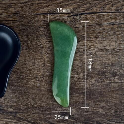 Natural dongling jade yoni stick powder crystal yoni stick green jade stick natural stone body massage tool facial massage stick