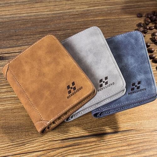New Fashion Mens Leather Bifold Wallet Slim Hipster Cowhide Credit Card and Inserts