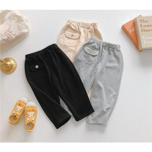 2 3 4 5 6 7 Years Toddler Girls Pants Casual Elastic Waist Korean Harem Pants for Boys Kids Trousers 2020 Spring Boys Pants New