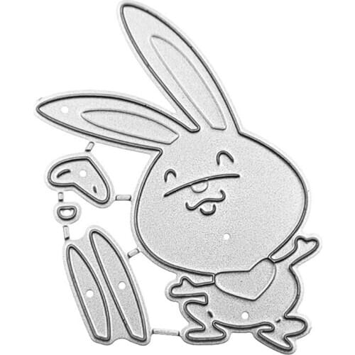 Easter Dancing Bunny Metal Cutting Dies Stencil Scrapbooking DIY Album Stamp