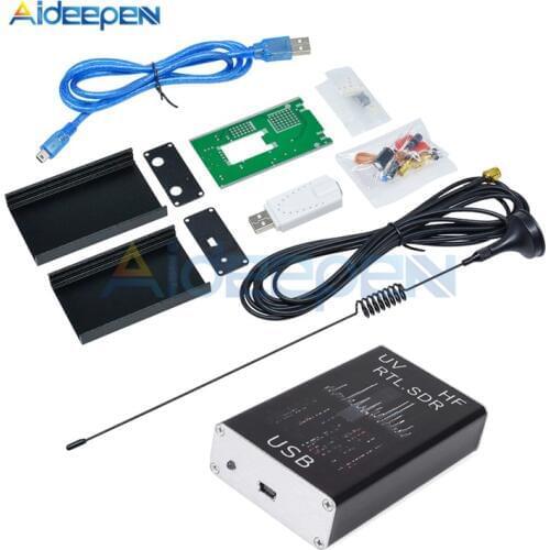 1 Set Ham Radio Receiver 100KHz-1.7GHz Full Band UV HF RTL-SDR USB Tuner RTLSDR USB Dongle With RTL2832u R820t2 RTL SDR Receiver