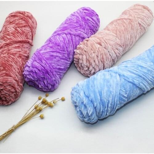 100g / 80M Chenille Velvet Yarn Knitting Wool Thick Warm Crochet Knitting Yarns Cotton Baby Wool DIY hand-knitted Sweater