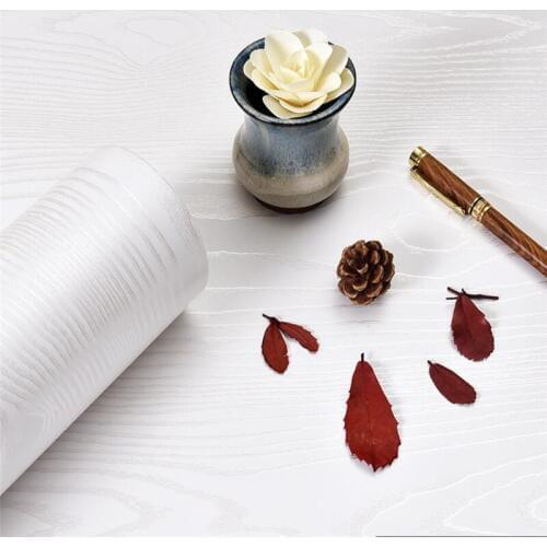 Beibehang Thick embossed wood grain stickers cabinet door table furniture renovation stickers Self-adhesive wallpaper Waterproof