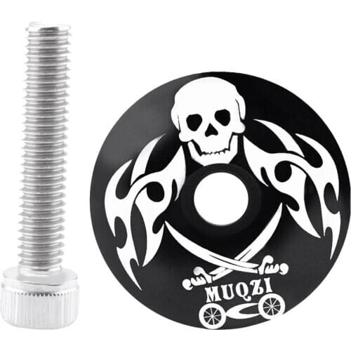 CNC Bicycle Cycling Headset Top Cap Cover with Screw 1 1/8' Track Bike Stem Accessories