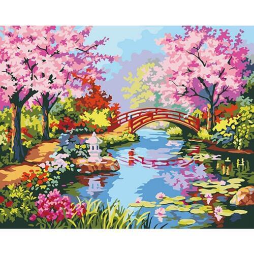 Spring Season By Numbers picture modular DIY Digital Oil Painting On Canvas Home cuadros Decor Wall Art Abstract DY016