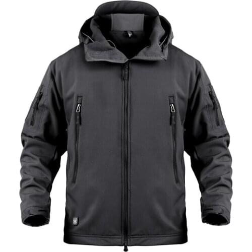 Waterproof Windproof Soft Shell Military Camouflage Jackets Men Hooded Winter Warm SoftShell Tactical Fleece Flight Jacket Men