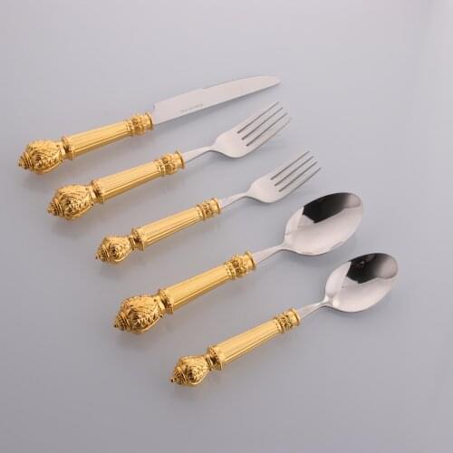Stainless Steel Tableware Set Silver Dinner Knives Forks Spoons Cutlery Set Silverware Dinnerware Kitchware Supplies
