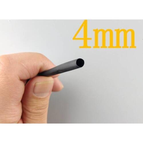 1 Meter/lot 2:1 Black 4mm Diameter Heat Shrink