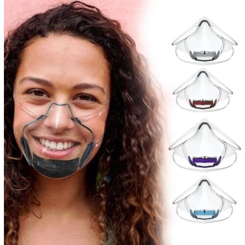 1PC Kitchen Oil Retaining Mask Ultra Clear Transparent PC Protective Mask Lip Language Mask Respirator Anti-splash Isolation