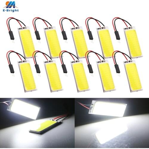 10pcs 9-16V 36 Led SMD COB LED Festoon Bulbs 6000K 8000K Car Panel light Interior Room Dome Car Light Bulb Lamp White 360Lm