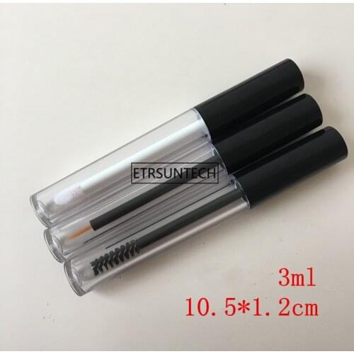 100pcs 3ml Plastic Lip Gloss Tube Small Eyeliner tube with Leakproof Inner Sample Mascara tube DIY F3706