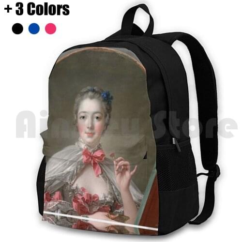 Francois Boucher-Marquise De Pompadour 1750 Outdoor Hiking Backpack Waterproof Camping Travel Antiquity Aristocrat Beauty Charm