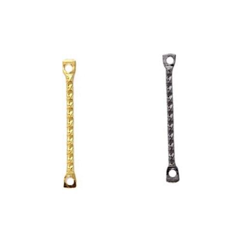 20pcs double-hole straight twisted rod geometric earrings necklace pendant bracelet components