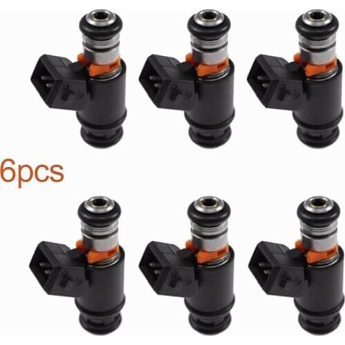 6PCS Fuel Injector IWP022 IWP022 805000348303 021906031D 021906031B FJ573 Fit For Volkswagen AFP VR6 2.8 AES Euro Van Golf