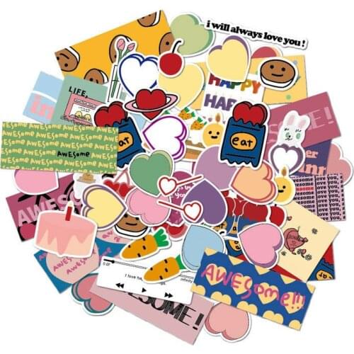 60 PCS / Pack Cute stationery stickers aesthetic Stickers lot for bullet notebook journal Bookmarks