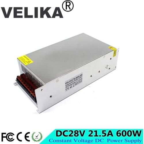 600W 21.5A DC28V Single Output Switching power supply Driver lighting Transformers 110v 220v AC-DC 28V SMPS for CNC CCTV Stepper