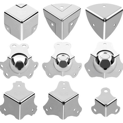 8pcs Steel fixed angle corner brackets 90 degree decorative Jewelry Gift Wood Box Feet Leg Corner Edge Protection Cover hardware
