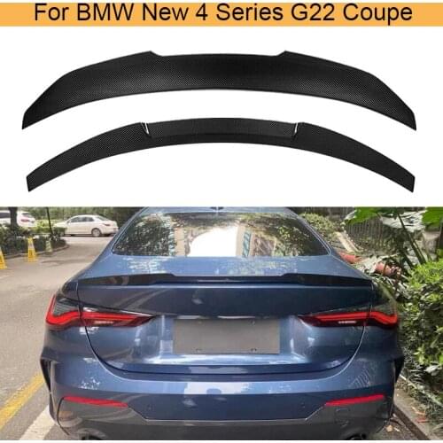Car Rear Trunk Spoiler Wing Lip for BMW New 4 Series G22 Coupe 2021 Rear Tail Trunk Boot Lip Wing Spoiler Lid Carbon Fiber