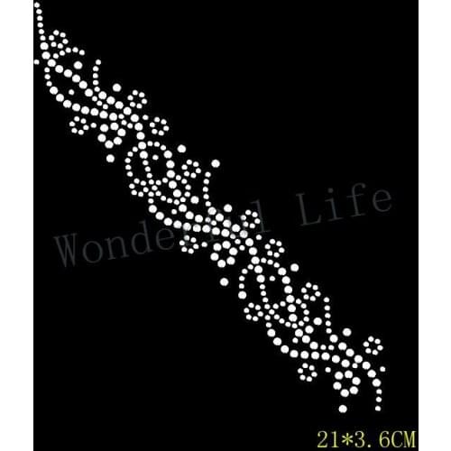 Free shipping strip dots for trimming design hotfix rhinestones transfer design motif bling for clothing