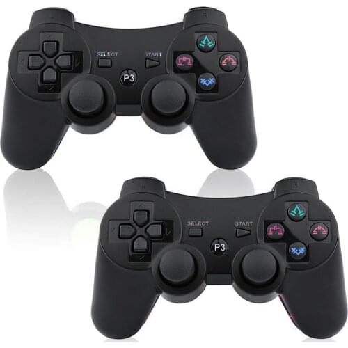 K ISHAKO PS3 Controller Wireless For Playstation 3 Gamepad 2 Pack Remote Joystick Cpntrol with Charging Cords