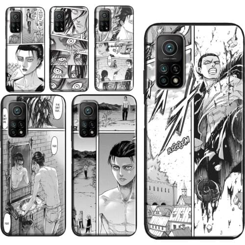 Attack On Titan Manga Eren Yeager For Xiaomi Mi 11 10 A3 Mi Note 10 Lite Case For Mi 10T Pro 9T POCO X3 F2 Pro M3 Case