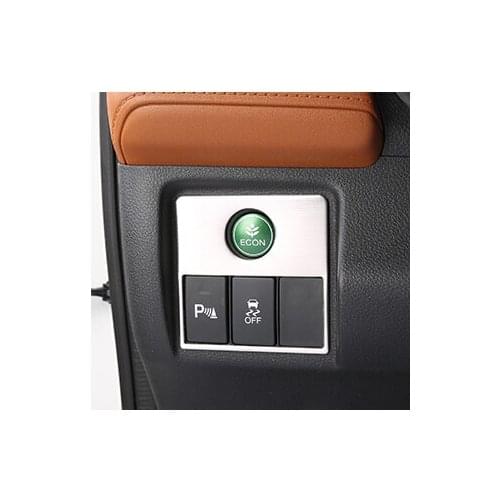 Color My Life Car Stainless Steel Energy Saving Switch Decoration Sticker Econ Panel Cover Trim for Honda HRV HR-V 2014 - 2017