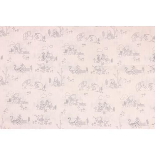 100*140cm Cartoon honey bear Cotton Sewing Fabric Diy Handmade Craft girl Bedding Home Cloth Purse Quilt