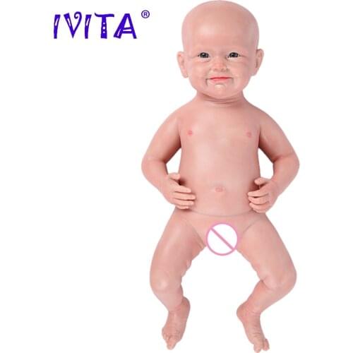 IVITA WG2011 48cm (19inch) 4.46KG 100% Full Body Silicone Reborn Baby Dolls High Quality Girl Toys for Children Christmas Gift