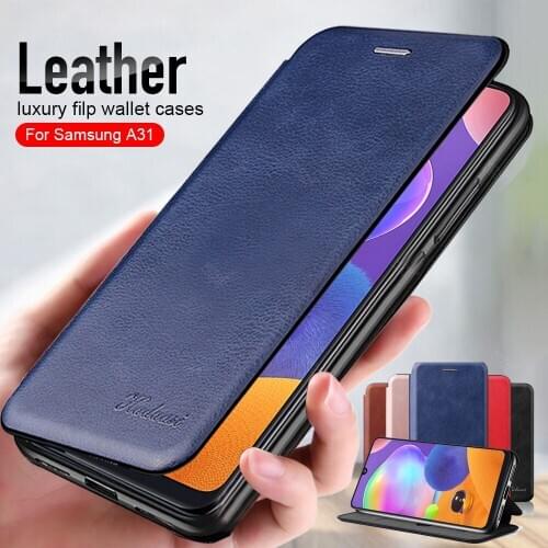 Leather Flip Magnetic Case For samsung galaxy a31 a 31 31a sm-a315f samsunga31 wallet stand book phone cover coque fundas 6.4