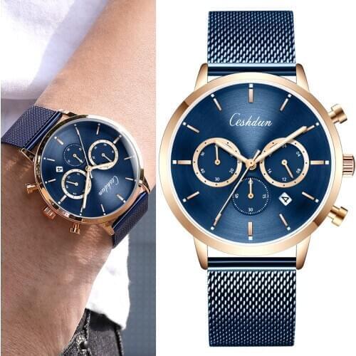 Creative Unique Men Quartz Watch Leather Dial Steel Belt Watch Male Sports Fashion Relogio Masculino