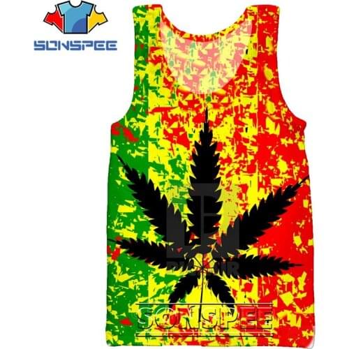 SONSPEE Men Sleeveless tank top Bob Marley Design 3d Vest Streetwear Woman Casual Singlet Volleyball Fitness Clothing Tank tops