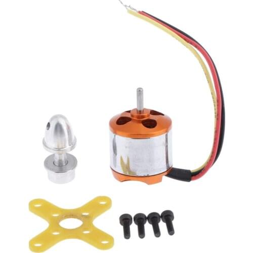 A1510 2200KV Brushless Outrunner Motor for RC Airplane Helicopter Aircraft Hobby Models